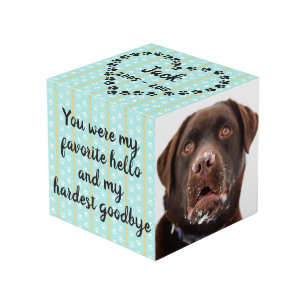 Personalized Dog Memorial Cube