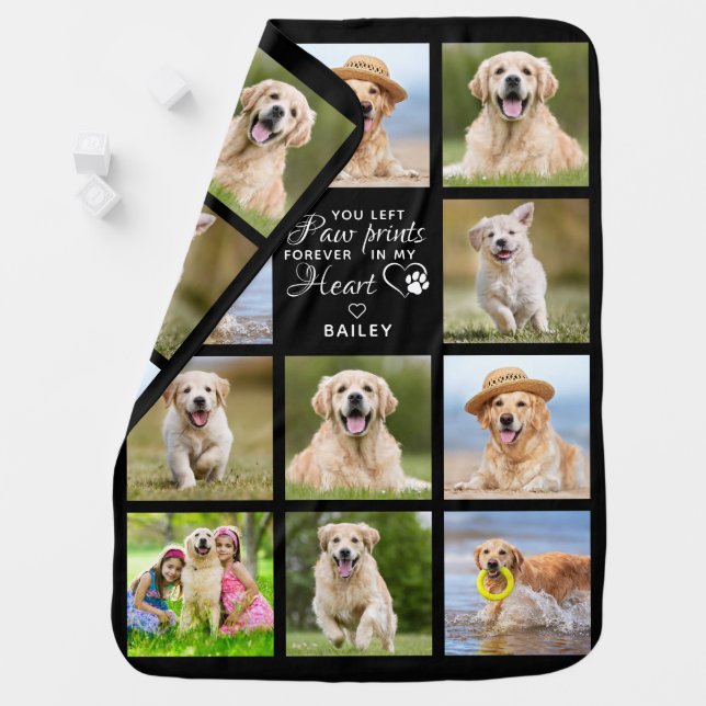 Personalized Dog Memorial Gift Pet Loss Keepsake Baby Blanket (In Situ)