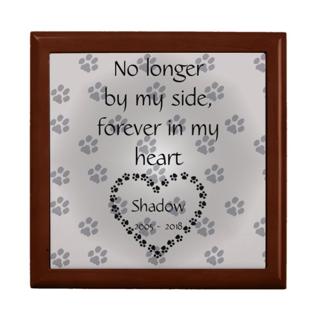 Personalized Dog Memorial Keepsake Gift Box (Front)