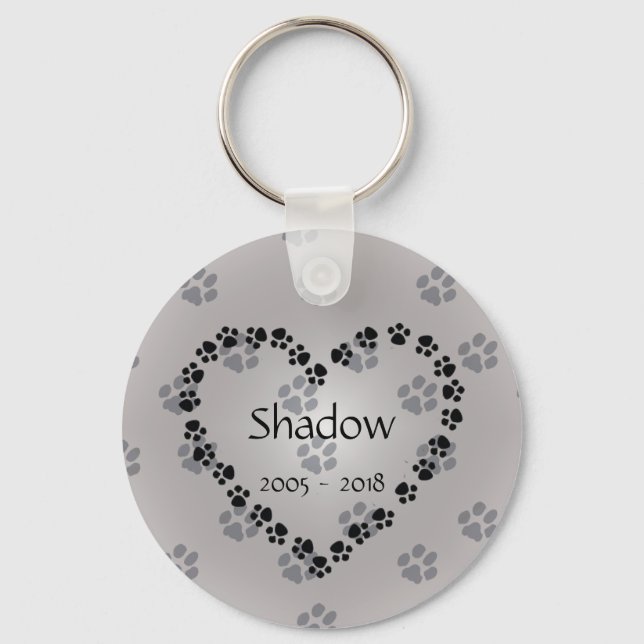 Personalized Dog Memorial Keychain (Front)