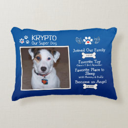 Personalized Dog Memorial Pet Loss Accent Pillow