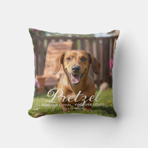 Personalized Dog Memorial Pet Loss Throw Pillow