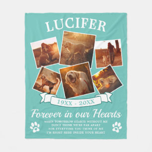Personalized Dog Memorial Photo Blanket