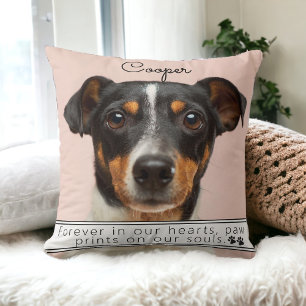 Personalized Dog Memorial Photo / Pet Loss Gift Throw Pillow