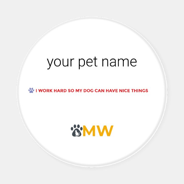 Personalized Dog Mom Coaster Set – I Work Hard for (Single)