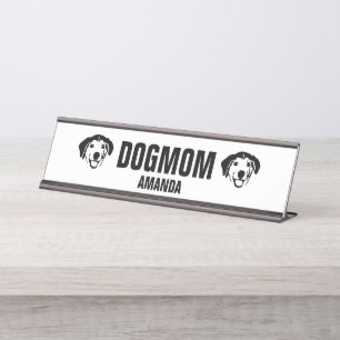 Personalized Dog Mom Custom Desk Name Plate