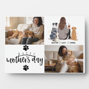 Personalized Dog Mom Custom Name Happy Mother’s Plaque