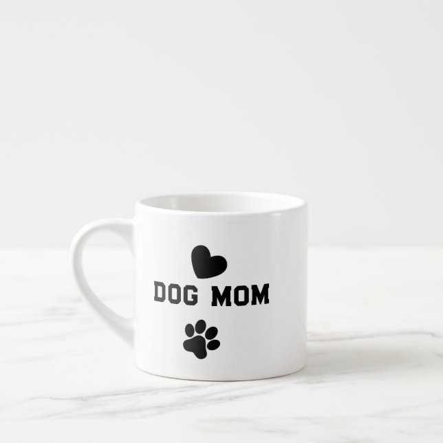 Personalized Dog Mom – Custom Name Mother’s Day Espresso Cup (Left)