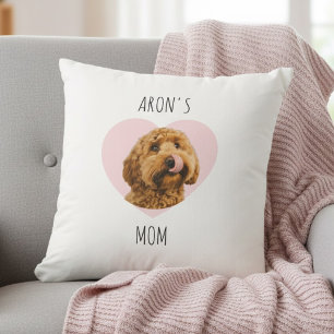 Personalized Dog Mom   Custom Pet Photo  Throw Pillow