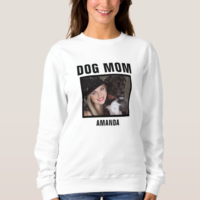 Personalized Dog Mom Custom Photo Sweatshirt (Front)