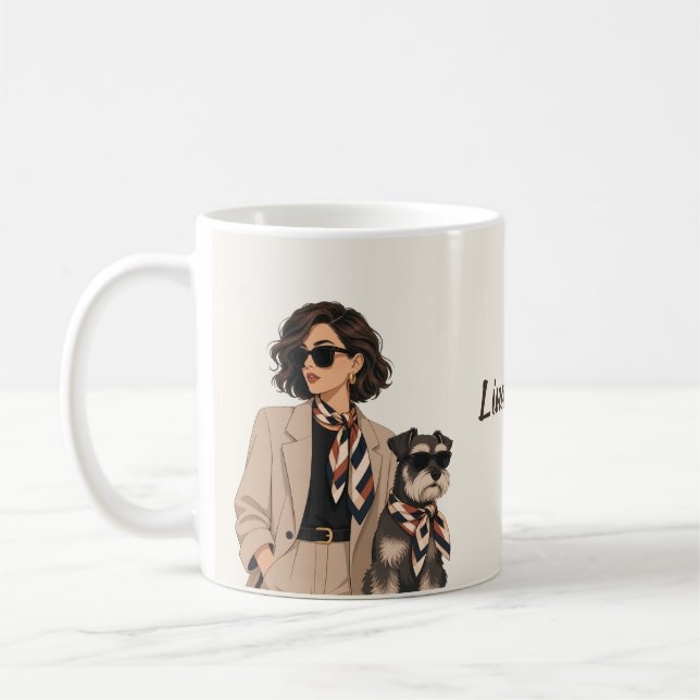 "Personalized Dog Mom Gift" "Custom Pet Owner  Coffee Mug (Left)
