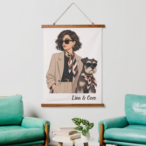 "Personalized Dog Mom Gift" "Custom Pet Owner Hanging Tapestry