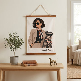 "Personalized Dog Mom Gift" "Custom Pet Owner Hanging Tapestry
