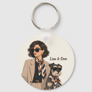 "Personalized Dog Mom Gift" "Custom Pet Owner  Keychain