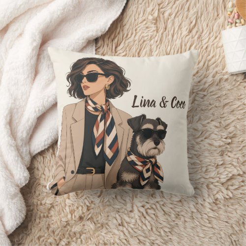 "Personalized Dog Mom Gift" "Custom Pet Owner  Throw Pillow