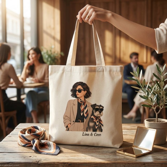"Personalized Dog Mom Gift" "Custom Pet Owner  Tote Bag (Creator Uploaded)