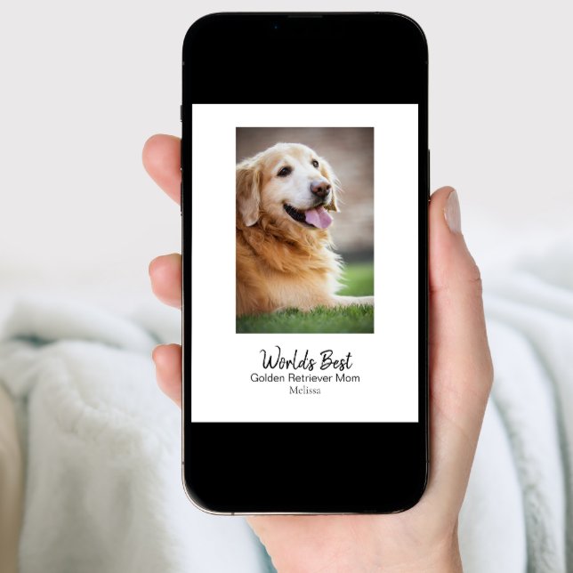 Personalized Dog Mom Golden Retriever Mother's Day Holiday Card (Front Digital)