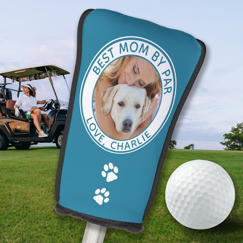 Personalized Dog Mom Modern Pet Photo Golf Head Cover