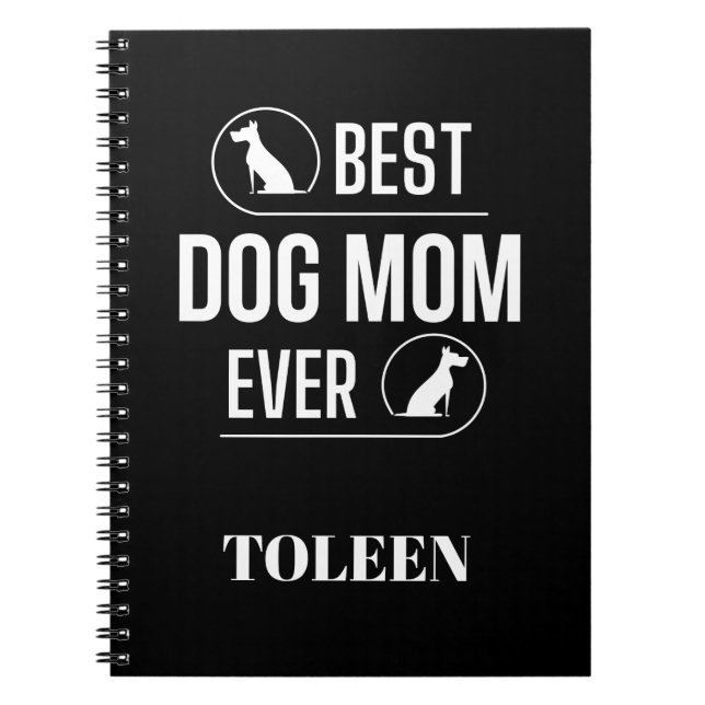 Personalized Dog Mom                Notebook (Front)