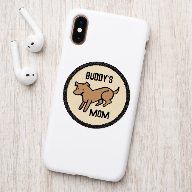 Personalized Dog Mom Patch (On Phone Back)