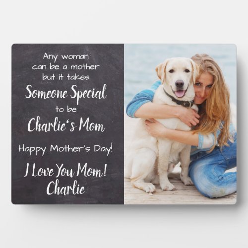 Personalized Dog Mom Pet Photo Mothers Day Plaque