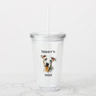 Personalized Dog Mom Photo Acrylic Tumbler 