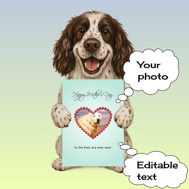 Personalized dog mom photo Mothers Day Card (Creator Uploaded)