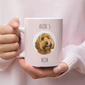 Personalized Dog Mom Photo Mug | Custom Pink Gift