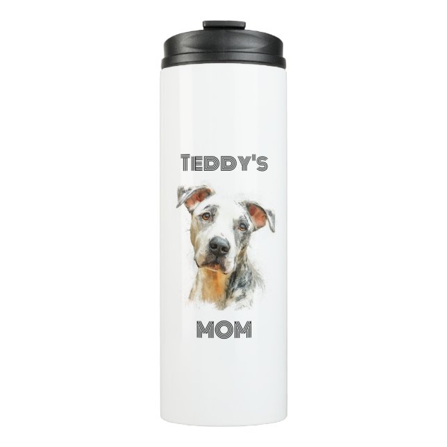 Personalized Dog Mom Thermal Tumbler | Custom Gift (Front)