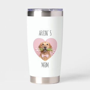 Personalized Dog Mom Travel Mug   Custom Dog Photo Insulated Tumbler