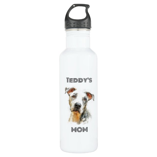 Personalized Dog Mom Water Bottle | Custom Gift (Front)