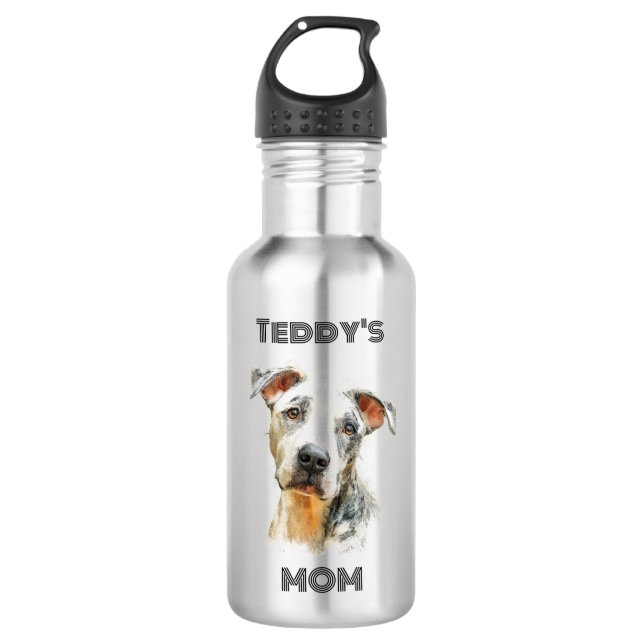 Personalized Dog Mom Water Bottle | Custom Gift (Front)