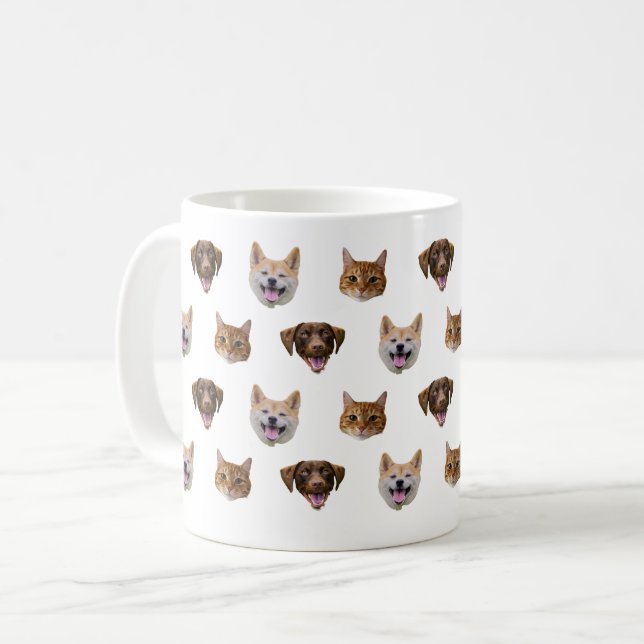 Personalized Dog Mug, Dog Cat Mom Gift  Coffee Mug (Front Left)