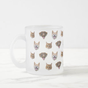 Personalized Dog Mug, Dog Cat Mom Gift  Frosted Glass Coffee Mug