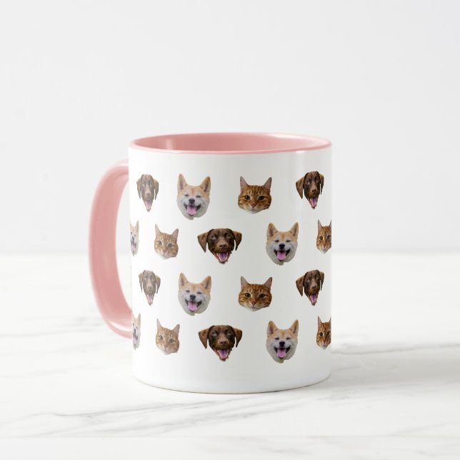 Personalized Dog Mug, Dog Cat Mom Gift  Mug (Front Left)