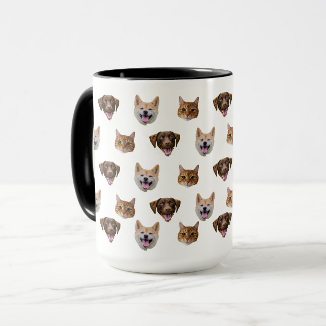 Personalized Dog Mug, Dog Cat Mom Gift  Mug (Front Left)