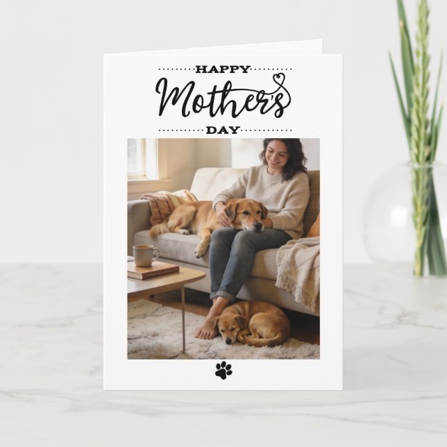 Personalized Dog Name Card – Happy Mother’s Day (Front)