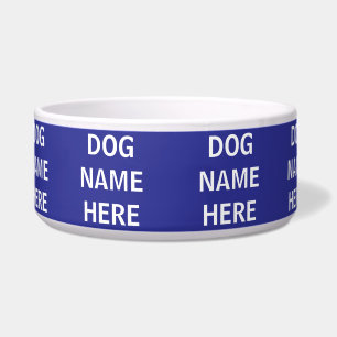 PERSONALIZED DOG NAME HERE SIMPLE STYLISH PET BOWL