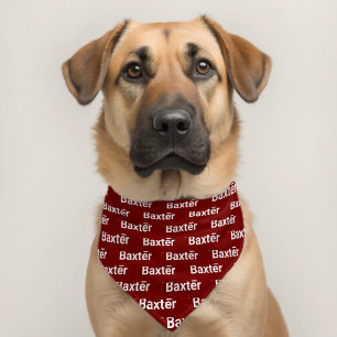 Personalized Dog Name Pattern Pet Bandana Collar