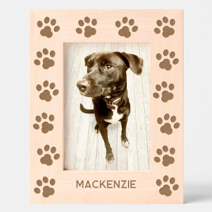 Personalized Dog Name Paw Prints Engraved Frames