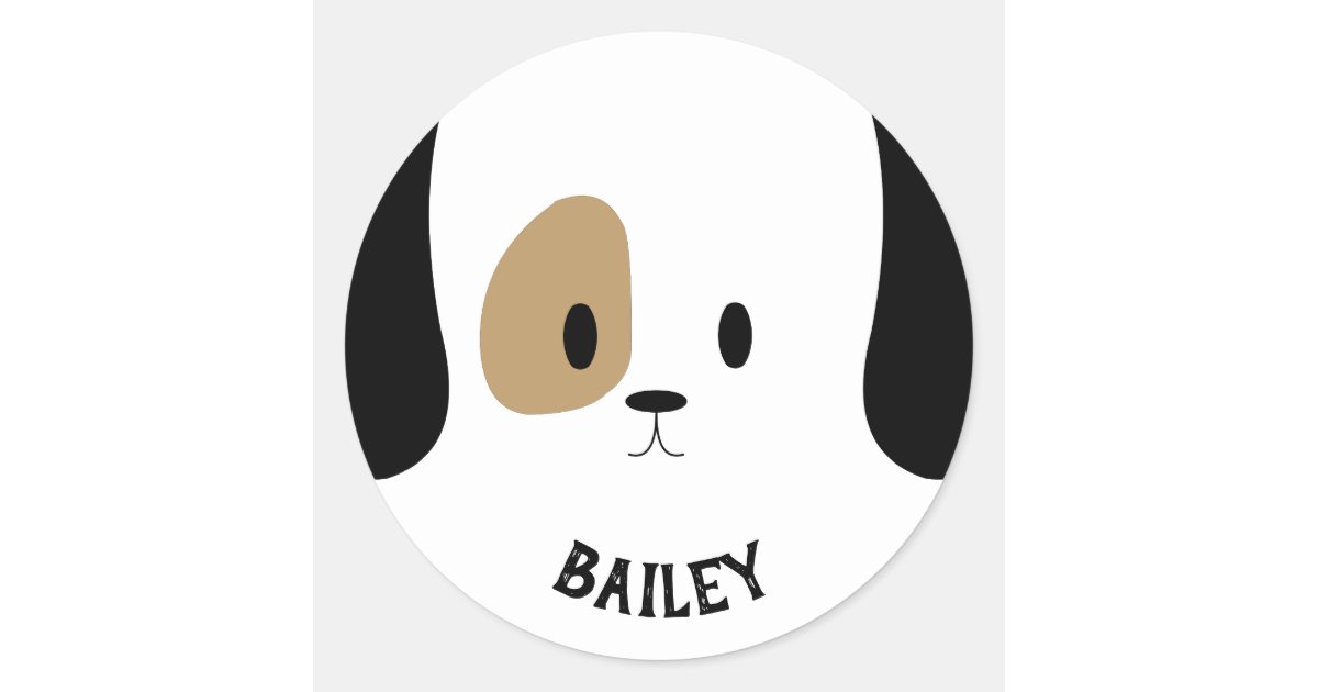 Dog Name Sticker Design Personalized Dog Name Stickers | Zazzle