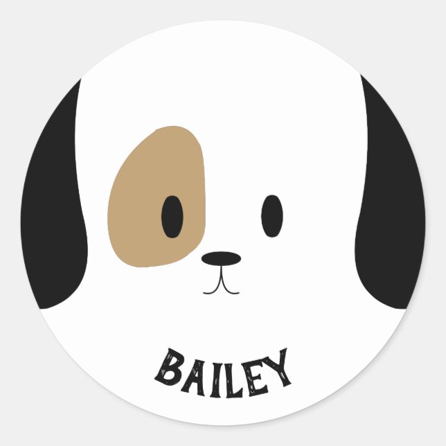 Personalized Dog Name Stickers (Front)