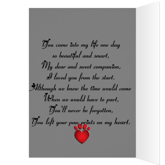 Personalized Dog or Cat Memorial (Inside (Left))