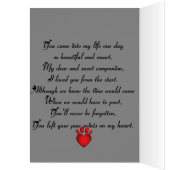 Personalized Dog or Cat Memorial Cards (Inside (Left))