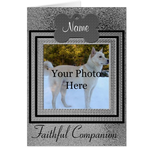 Personalized Dog or Cat Memorial Cards (Front)