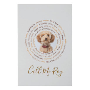 Personalized Dog or Cat Wall Art - Romantic Word