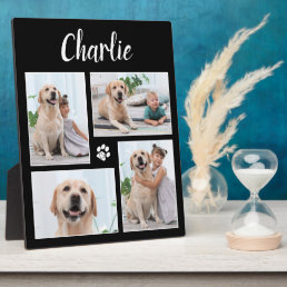 Personalized Dog Pet Lover 4 Photo Collage Plaque