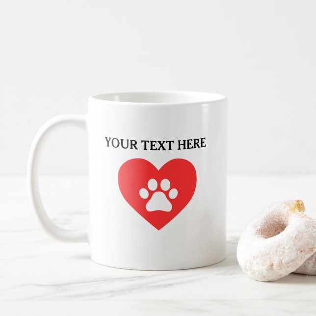 Personalized Dog Pet Lover Owner Mug (With Donut)