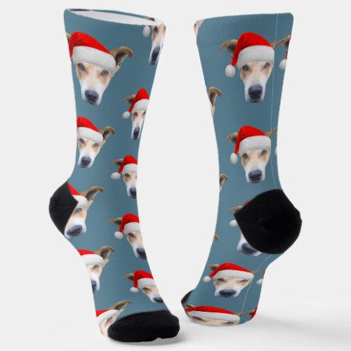 Personalized Dog Pet Photo Christmas Socks