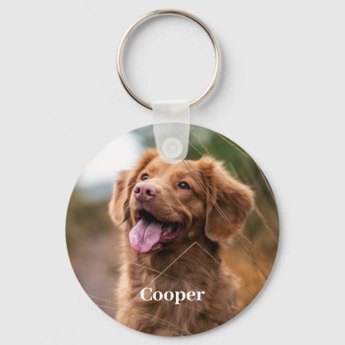 Personalized Dog Pet Photo Reminder Keychain 